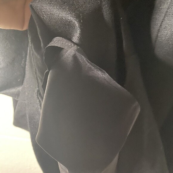 Graham & Spencer Wool Silk dress Black SZ Small Short Puff Sleeve Knee Length - Picture 8 of 12